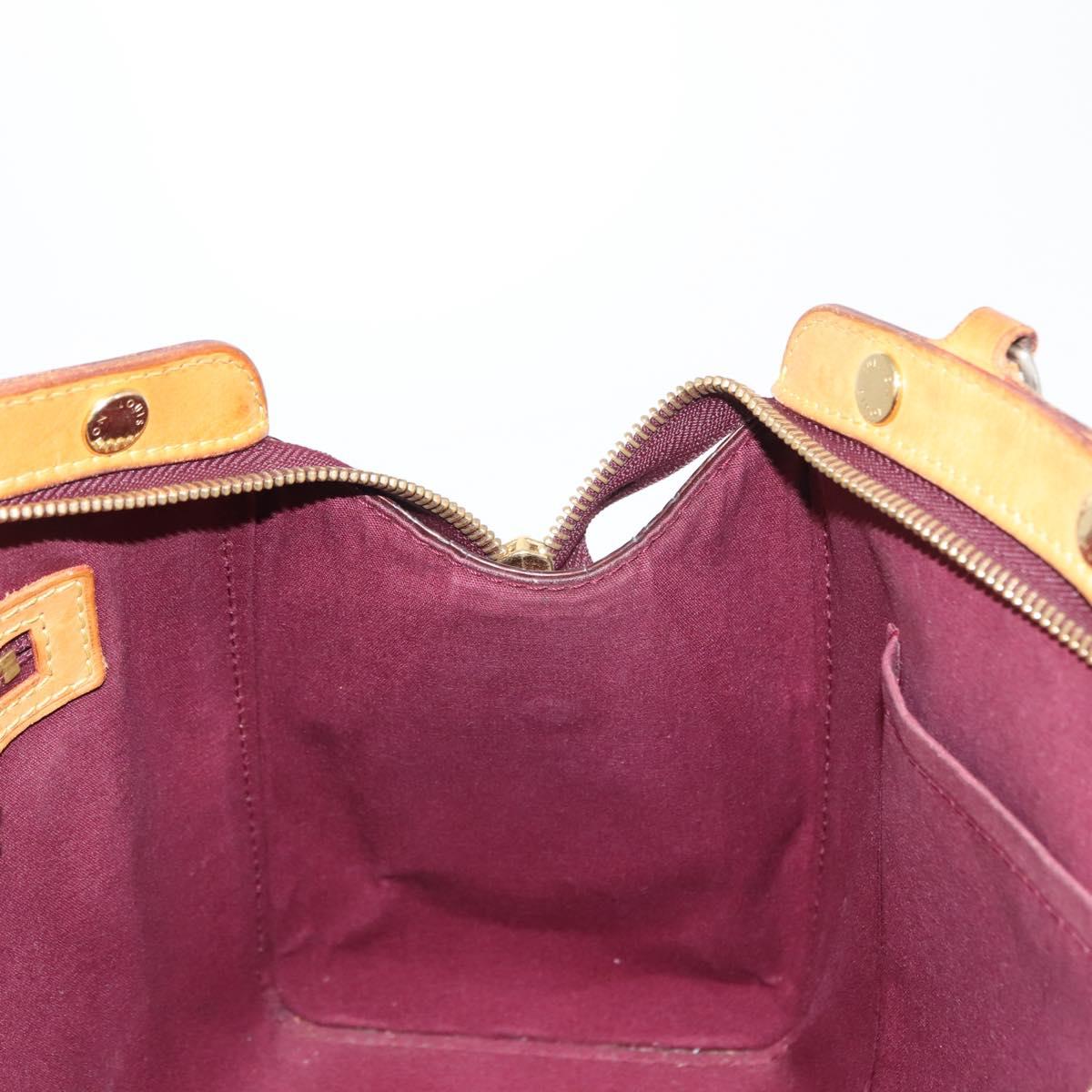 LOUIS VUITTON Vernis Blair MM Hand Bag 2way Rouge M91690 LV Auth 145859