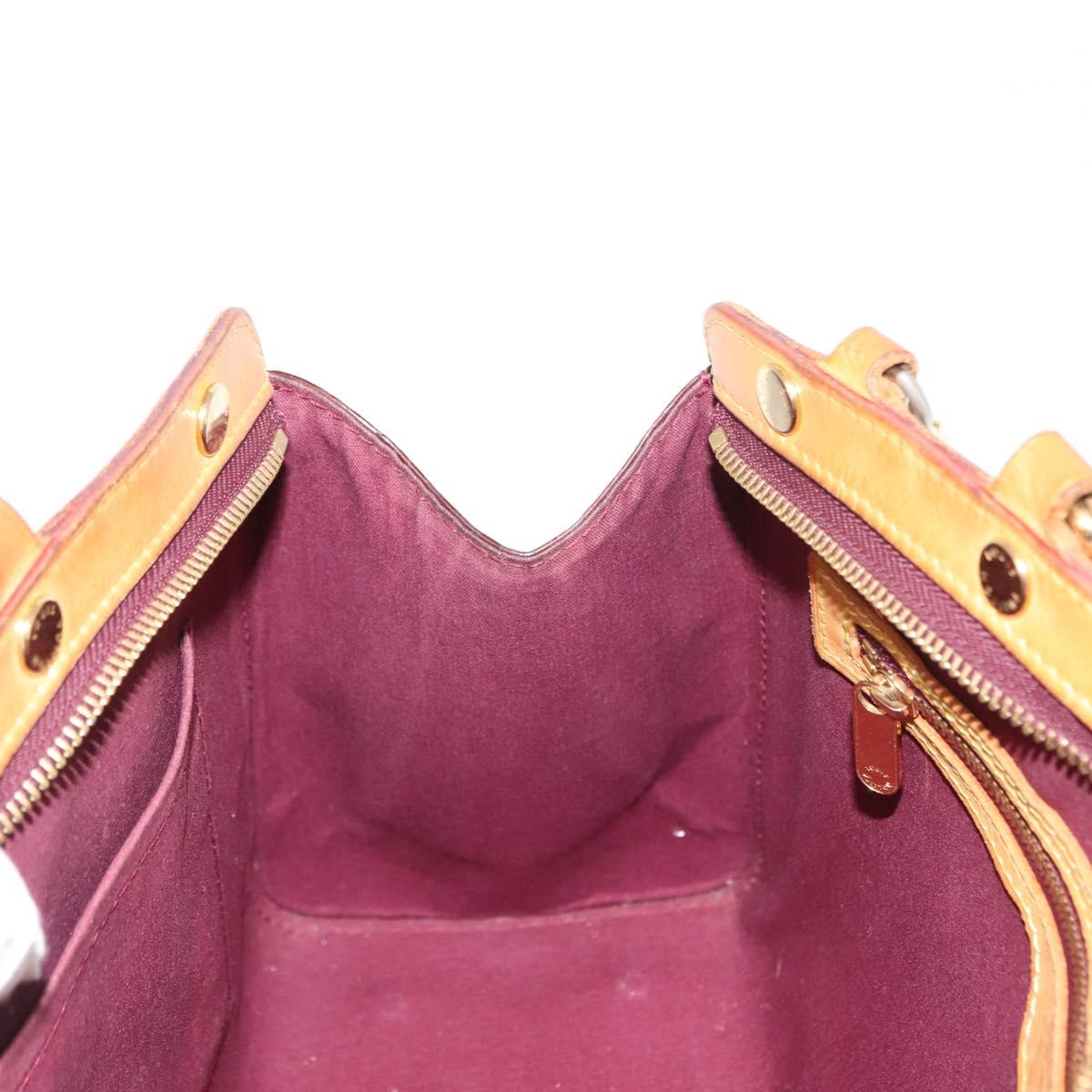 LOUIS VUITTON Vernis Blair MM Hand Bag 2way Rouge M91690 LV Auth 145859