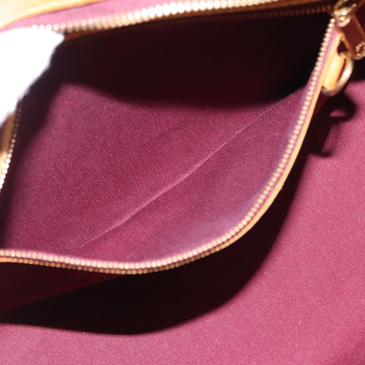 LOUIS VUITTON Vernis Blair MM Hand Bag 2way Rouge M91690 LV Auth 145859