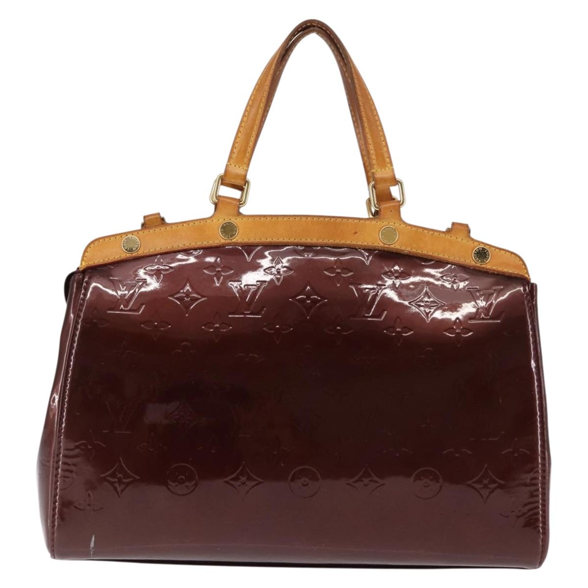 LOUIS VUITTON Vernis Blair MM Hand Bag 2way Rouge M91690 LV Auth 145859