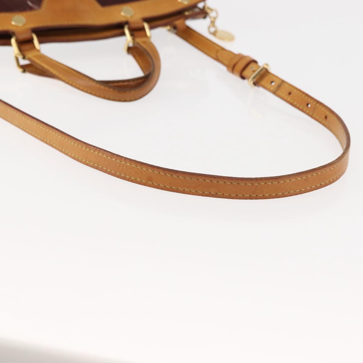 LOUIS VUITTON Vernis Blair MM Hand Bag 2way Rouge M91690 LV Auth 145859
