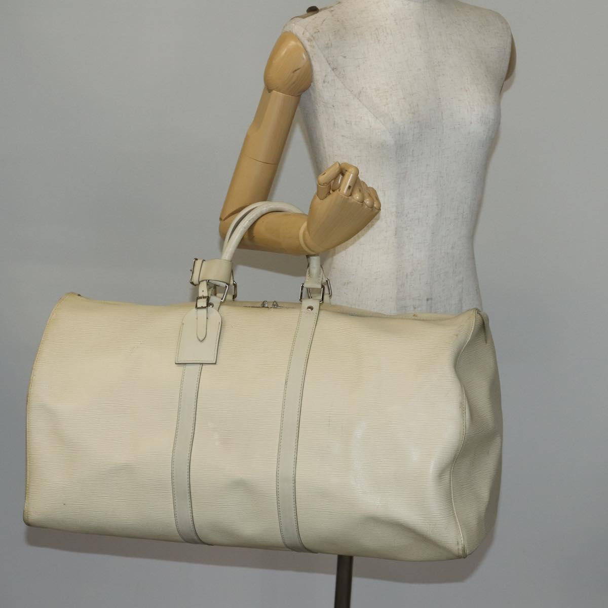 LOUIS VUITTON Epi Keepall 55 Boston Bag Yvoire LV Auth 145860