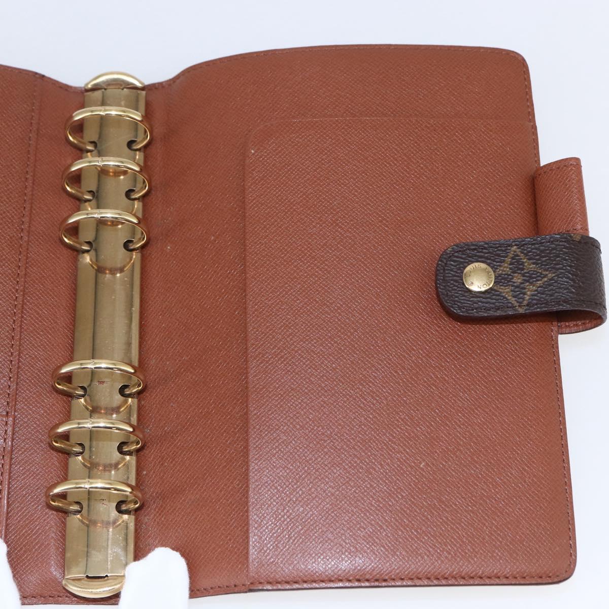LOUIS VUITTON Monogram Agenda MM Day Planner Cover R20105 LV Auth 145862