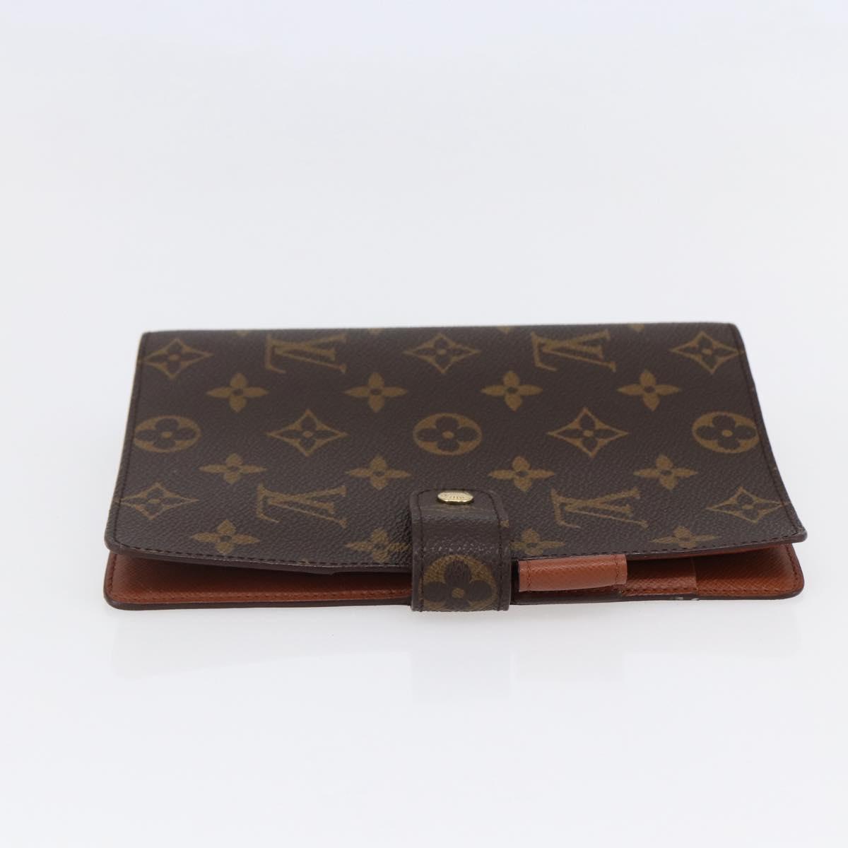 LOUIS VUITTON Monogram Agenda MM Day Planner Cover R20105 LV Auth 145862