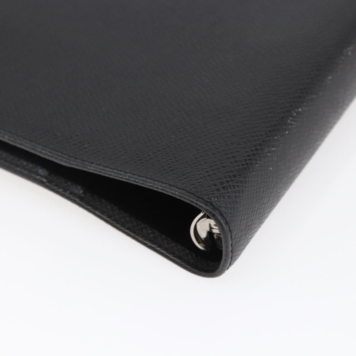 LOUIS VUITTON Taiga Agenda GM Day Planner Cover Black R20232 LV Auth 145864