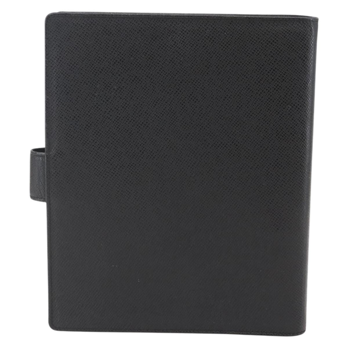 LOUIS VUITTON Taiga Agenda GM Day Planner Cover Black R20232 LV Auth 145864