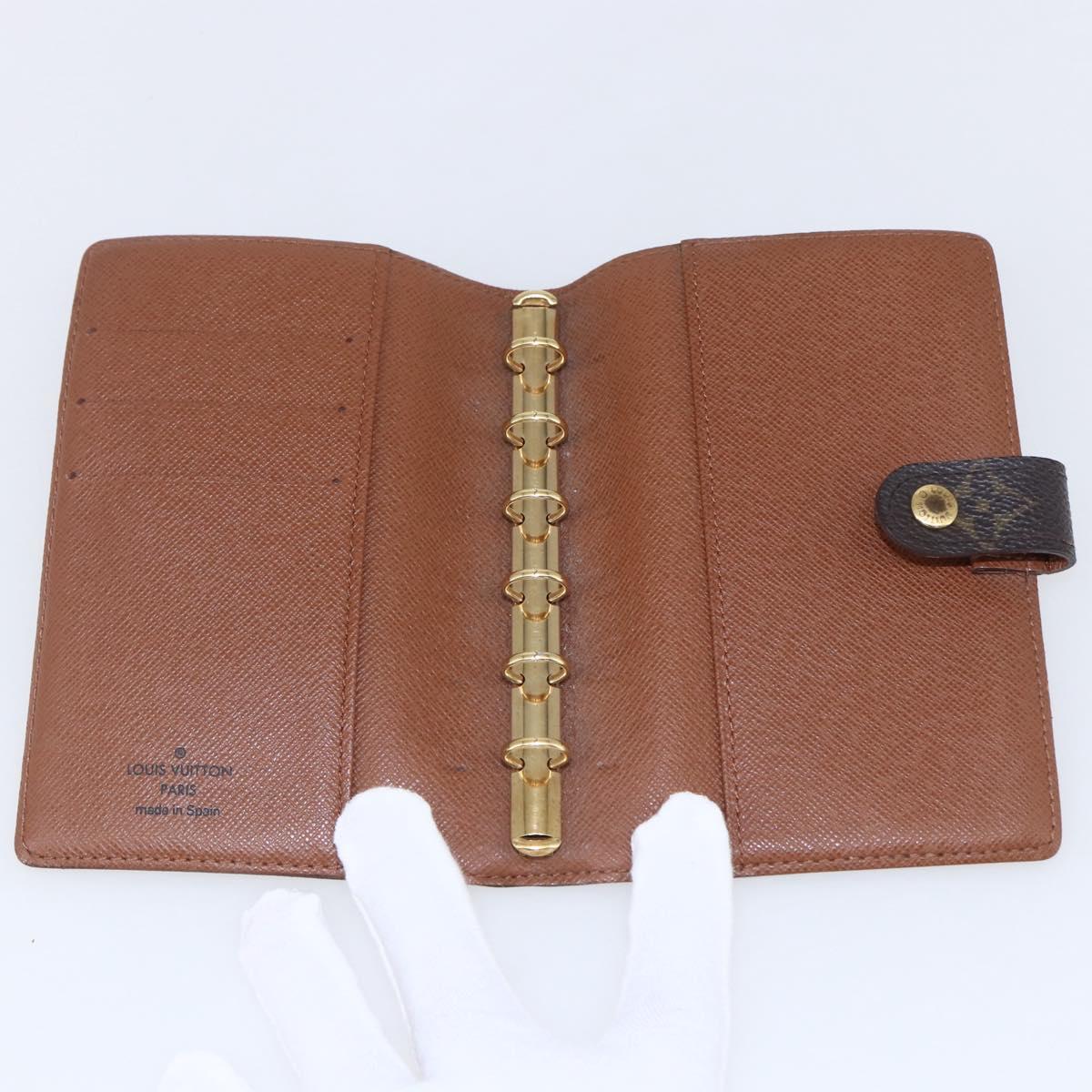 LOUIS VUITTON Monogram Agenda PM Day Planner Cover R20005 LV Auth 145866
