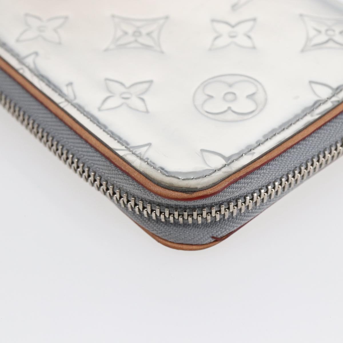 LOUIS VUITTON Mirror Zippy WalletVertical Wallet Silver M80808 Auth 145872