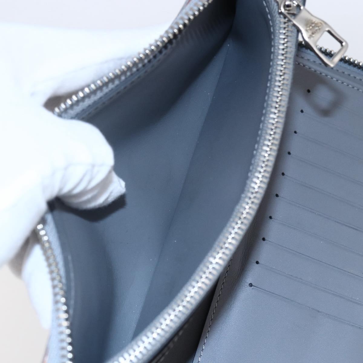 LOUIS VUITTON Mirror Zippy WalletVertical Wallet Silver M80808 Auth 145872
