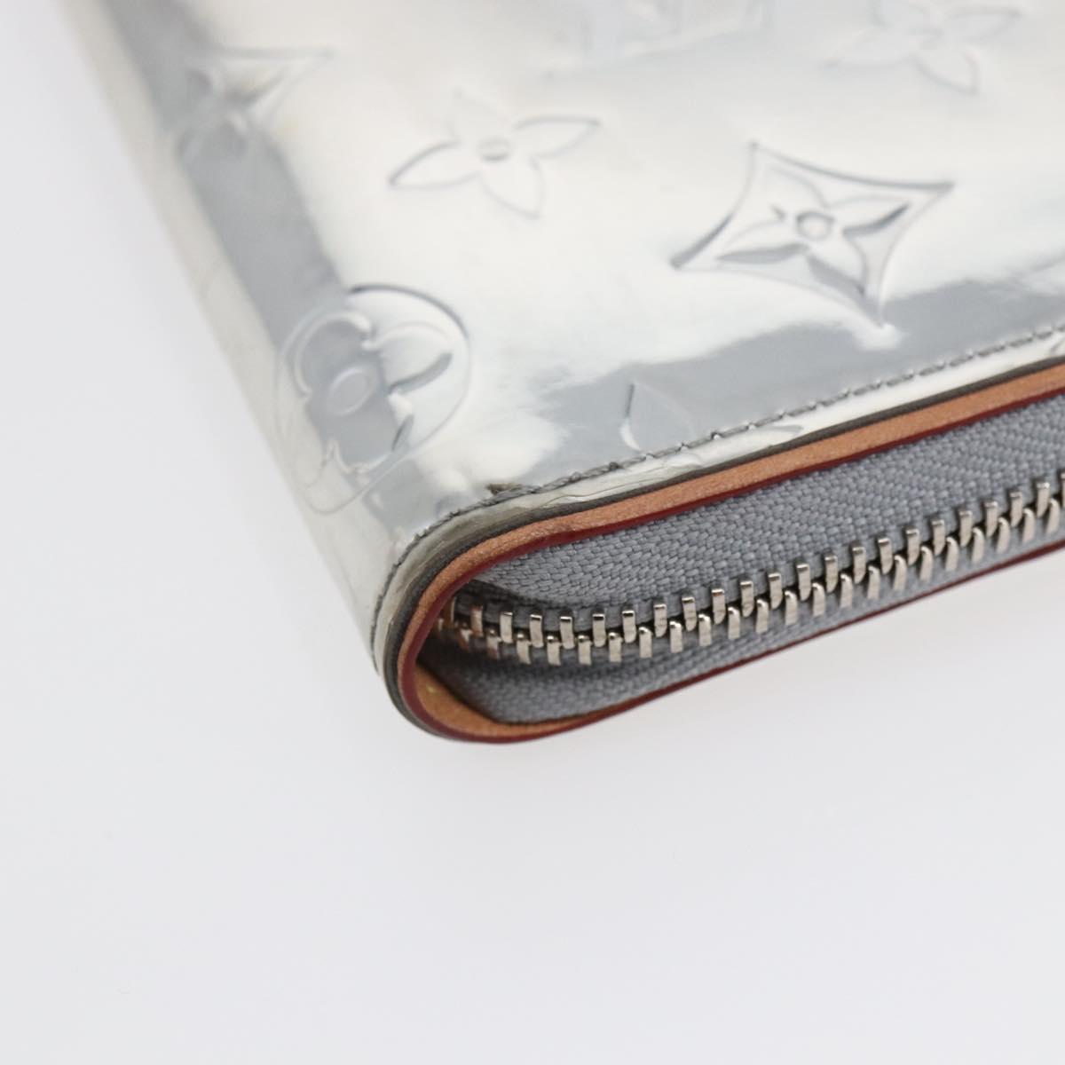 LOUIS VUITTON Mirror Zippy WalletVertical Wallet Silver M80808 Auth 145872