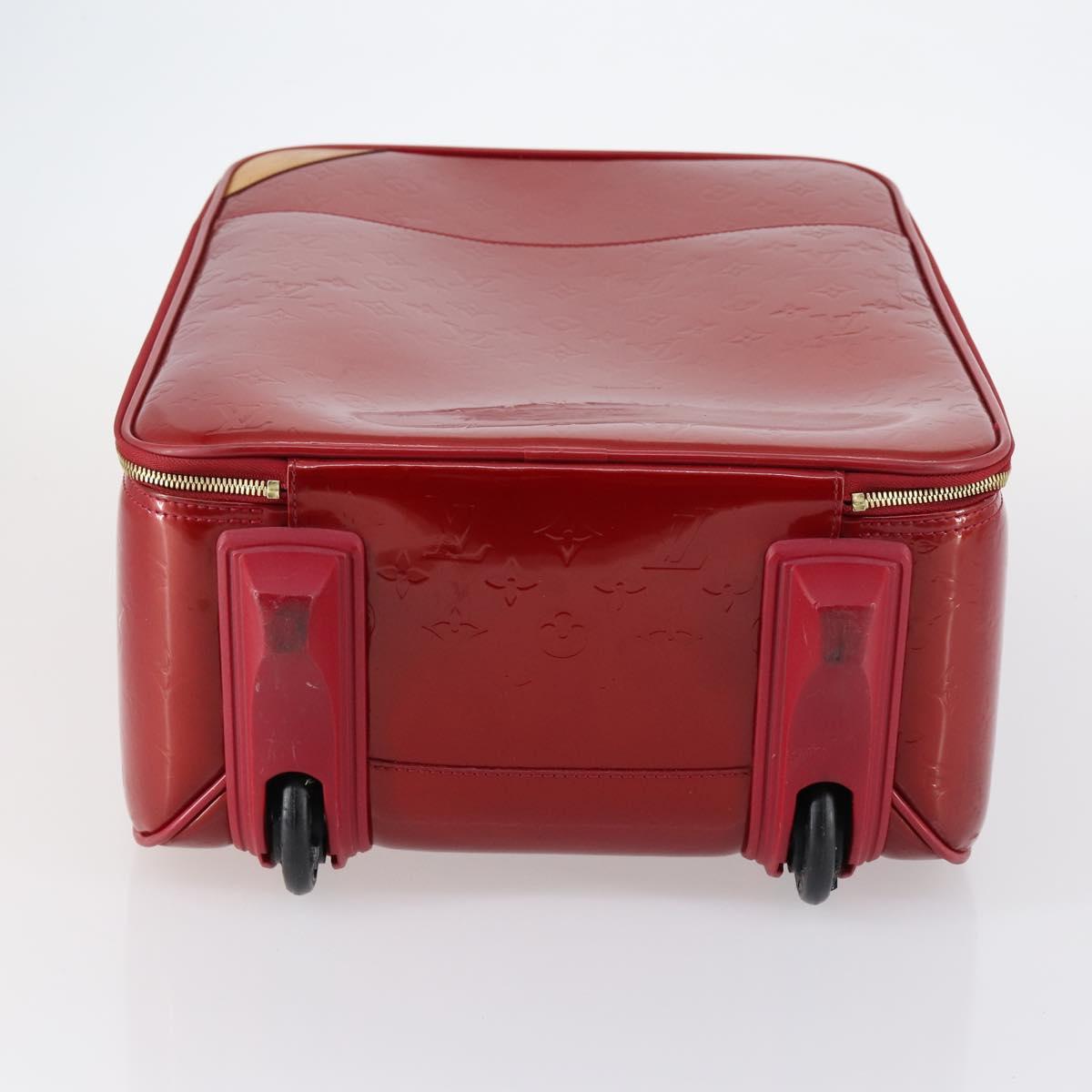 LOUIS VUITTON Monogram Vernis Pegas 45 suitcase Pomme D'amour M91278 Auth 145874