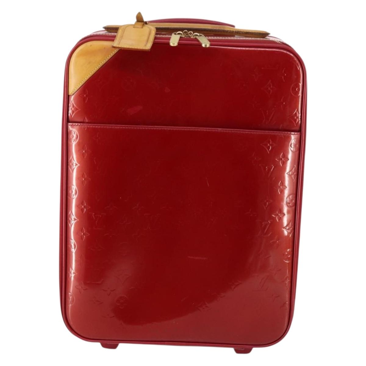 LOUIS VUITTON Monogram Vernis Pegas 45 suitcase Pomme D'amour M91278 Auth 145874
