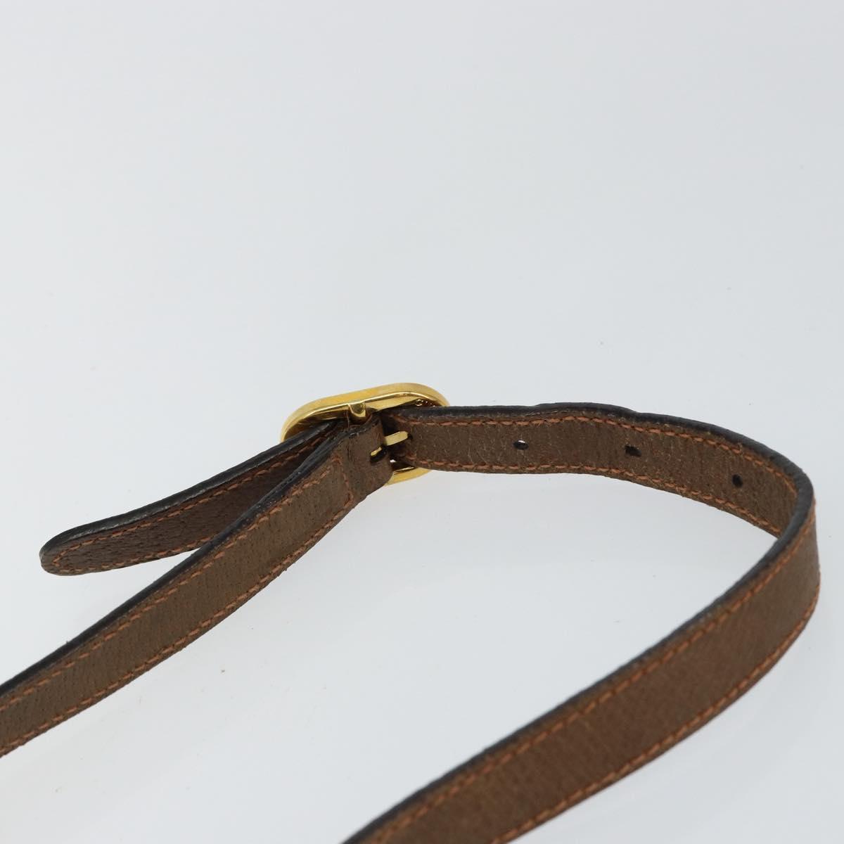 GUCCI GG Supreme Web Sherry Line Bag PVC Beige Gold 89 02 018 Auth 145882