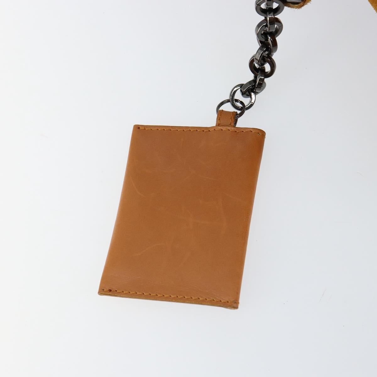 Salvatore Ferragamo Gancini Shoulder Bag Suede Beige Silver Auth 145909