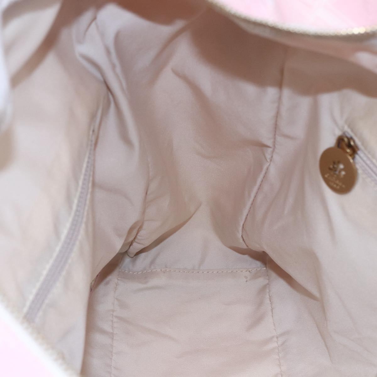 CHANEL New Travel line Tote Bag Nylon Pink Gold CC Auth 145910