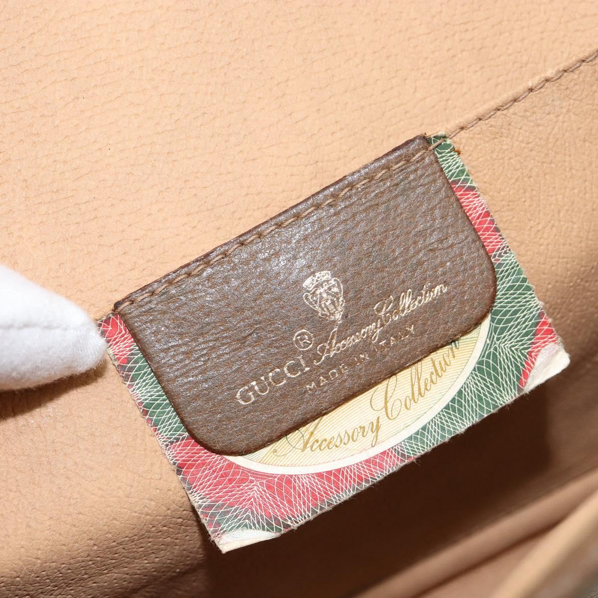 GUCCI GG Supreme Web Sherry Line Clutch Bag PVC Beige Red 89 01 031 Auth 145911