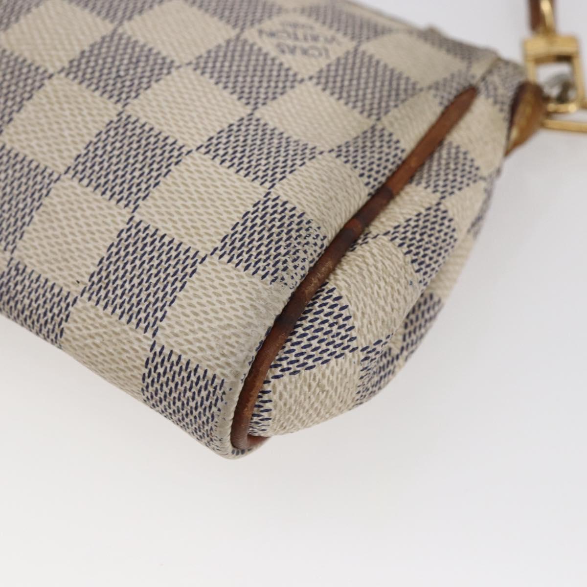 LOUIS VUITTON Damier Azur Eva Shoulder Bag 2way N55214 LV Auth 145918