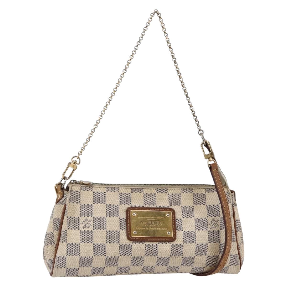 LOUIS VUITTON Damier Azur Eva Shoulder Bag 2way N55214 LV Auth 145918
