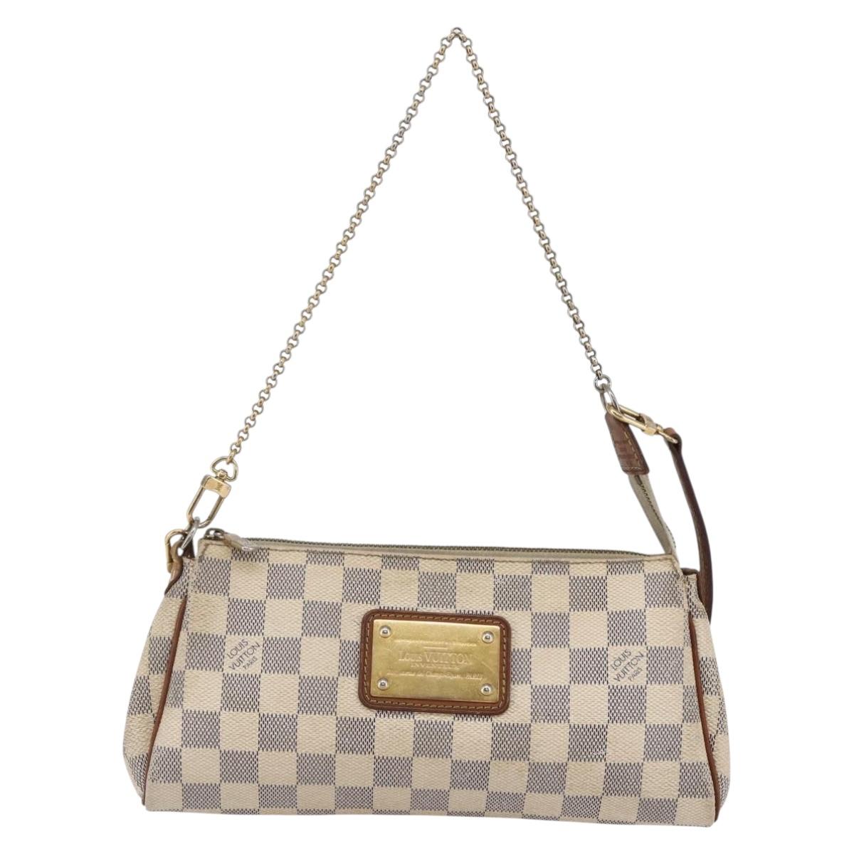 LOUIS VUITTON Damier Azur Eva Shoulder Bag 2way N55214 LV Auth 145918