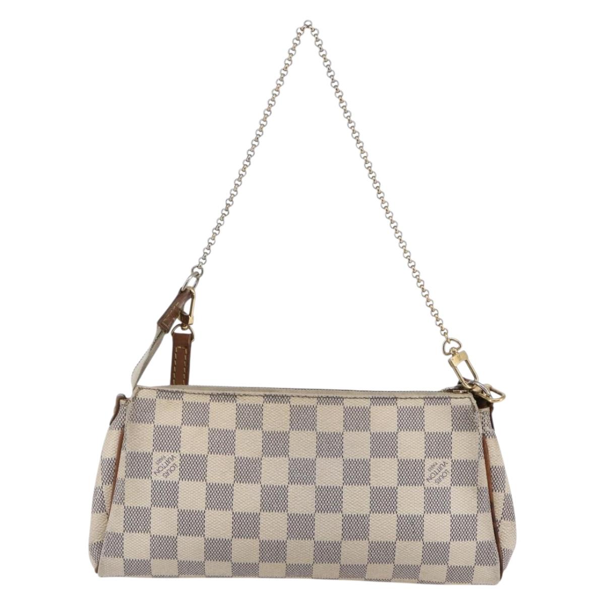 LOUIS VUITTON Damier Azur Eva Shoulder Bag 2way N55214 LV Auth 145918