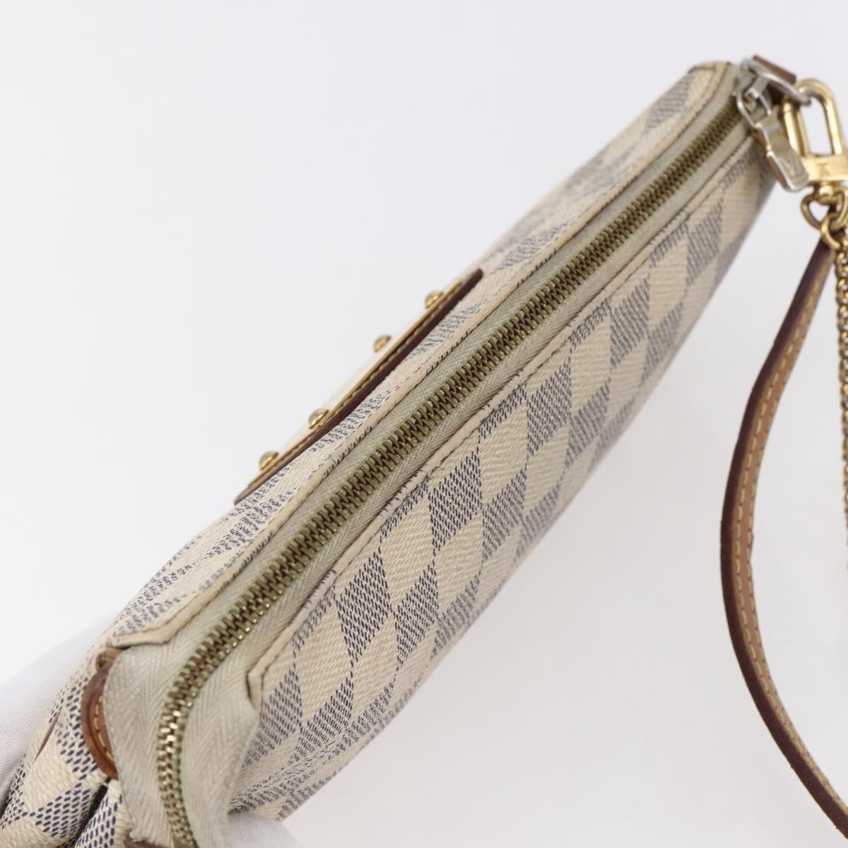 LOUIS VUITTON Damier Azur Eva Shoulder Bag 2way N55214 LV Auth 145918