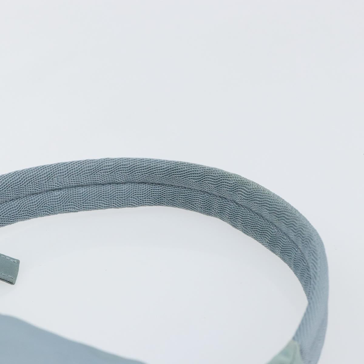 PRADA Hand Bag Nylon Light Blue Silver Auth 145937