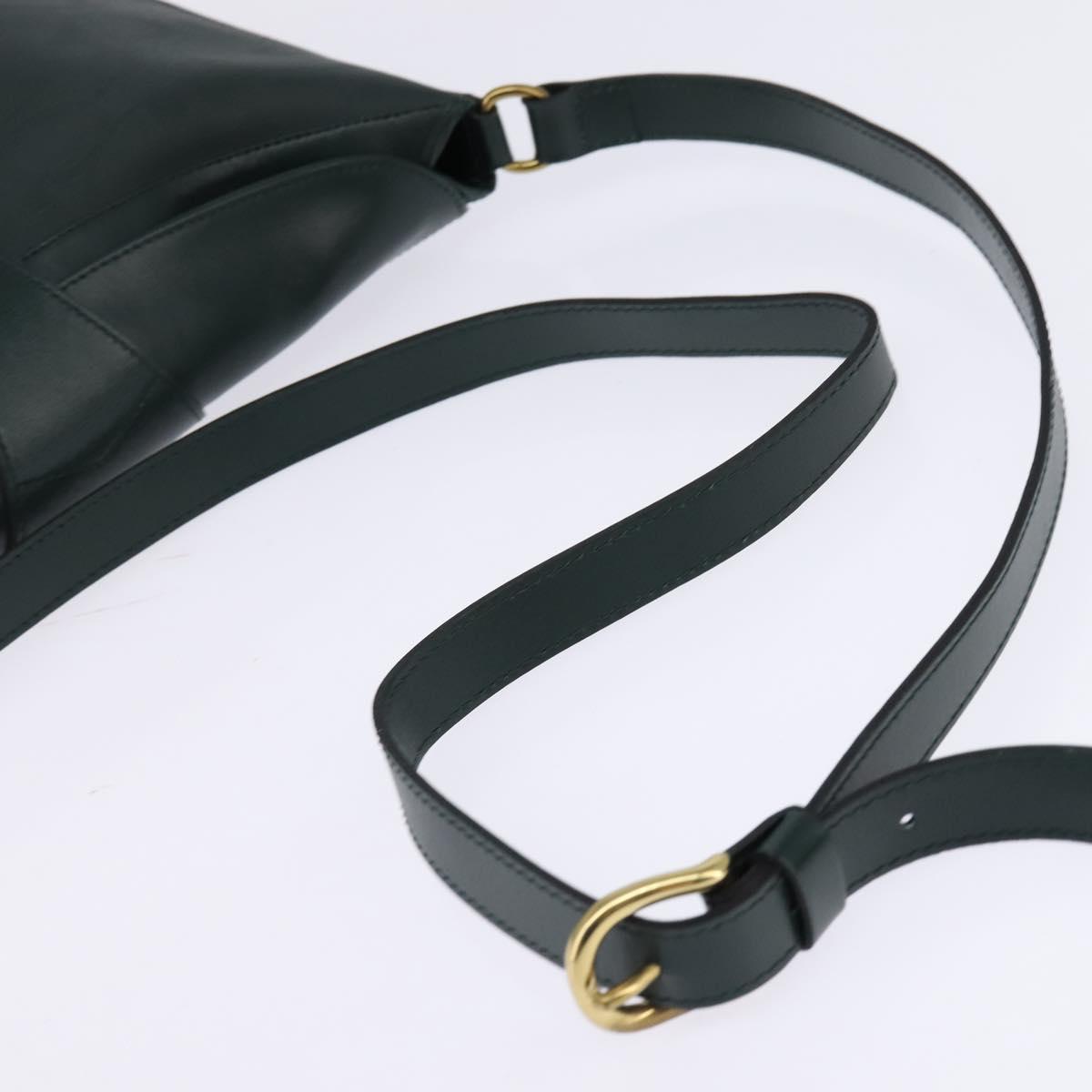 Christian Dior Trotter Canvas Shoulder Bag Green Gold Auth 145943