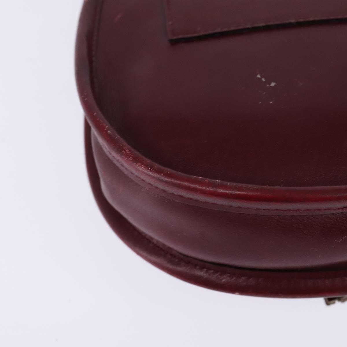 GUCCI Shoulder Bag Leather Red Auth 145949