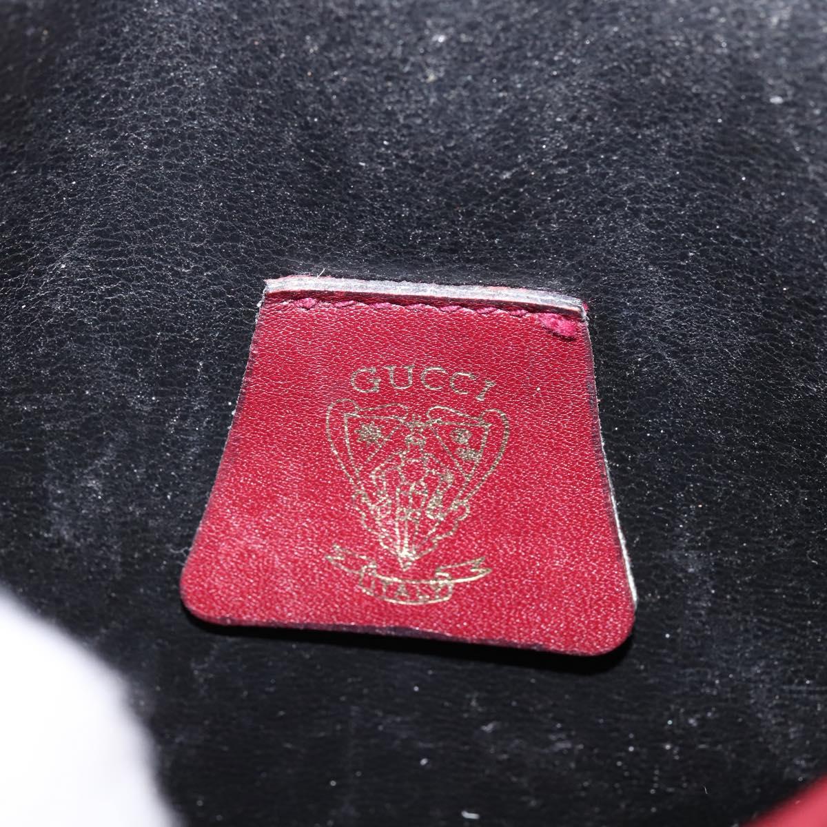 GUCCI Shoulder Bag Leather Red Auth 145949