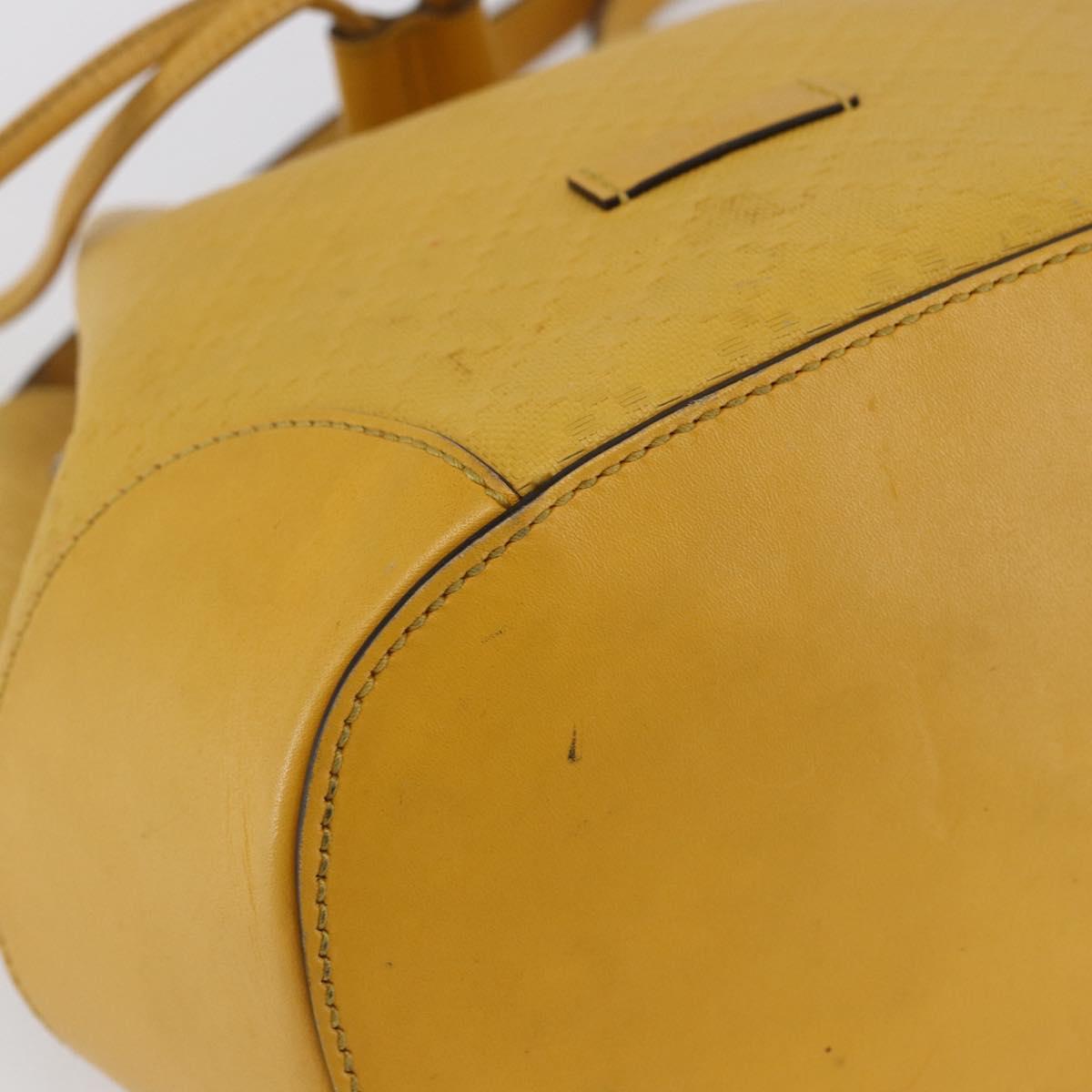 GUCCI Diamante Shoulder Bag Leather Yellow Gold 354229 Auth 145951
