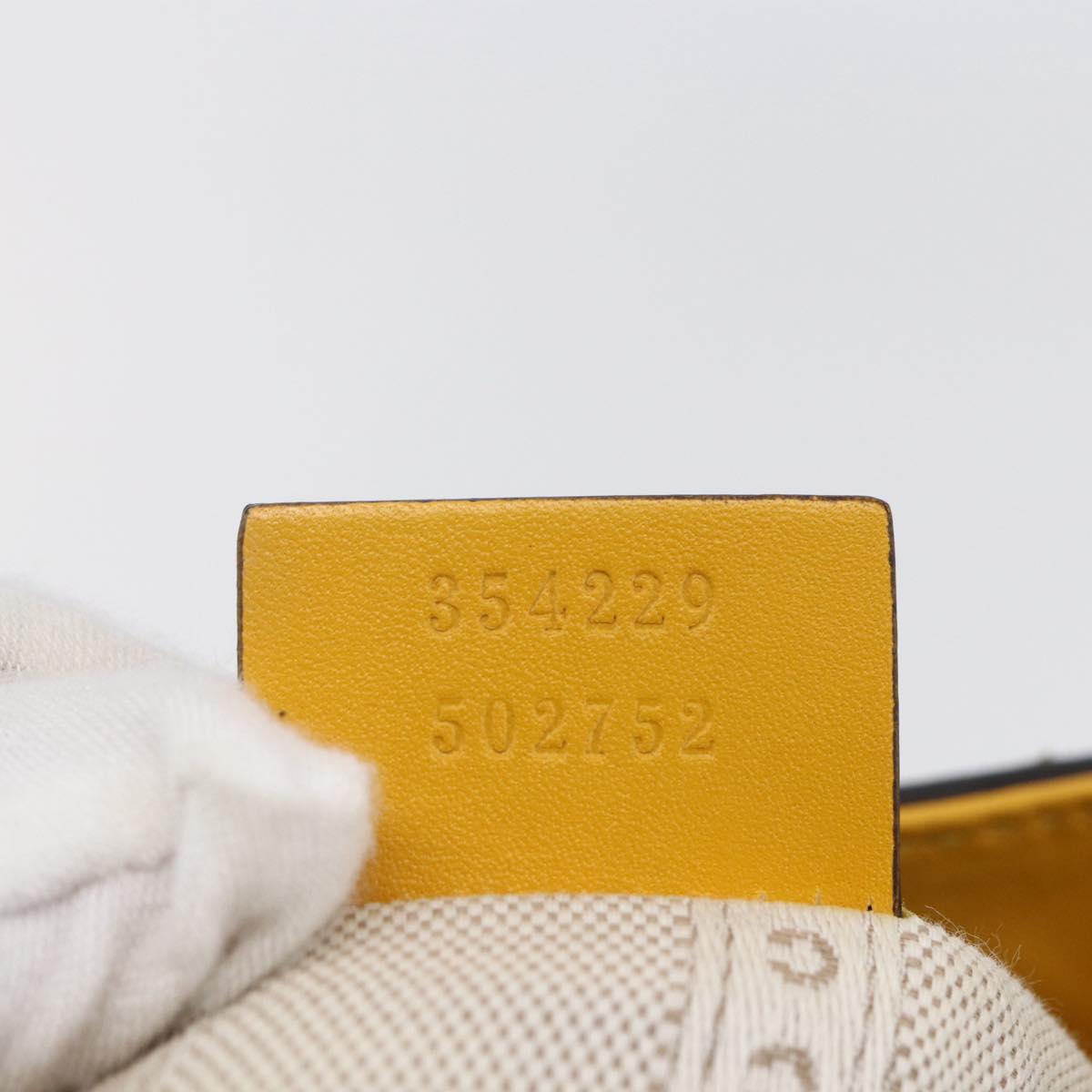 GUCCI Diamante Shoulder Bag Leather Yellow Gold 354229 Auth 145951