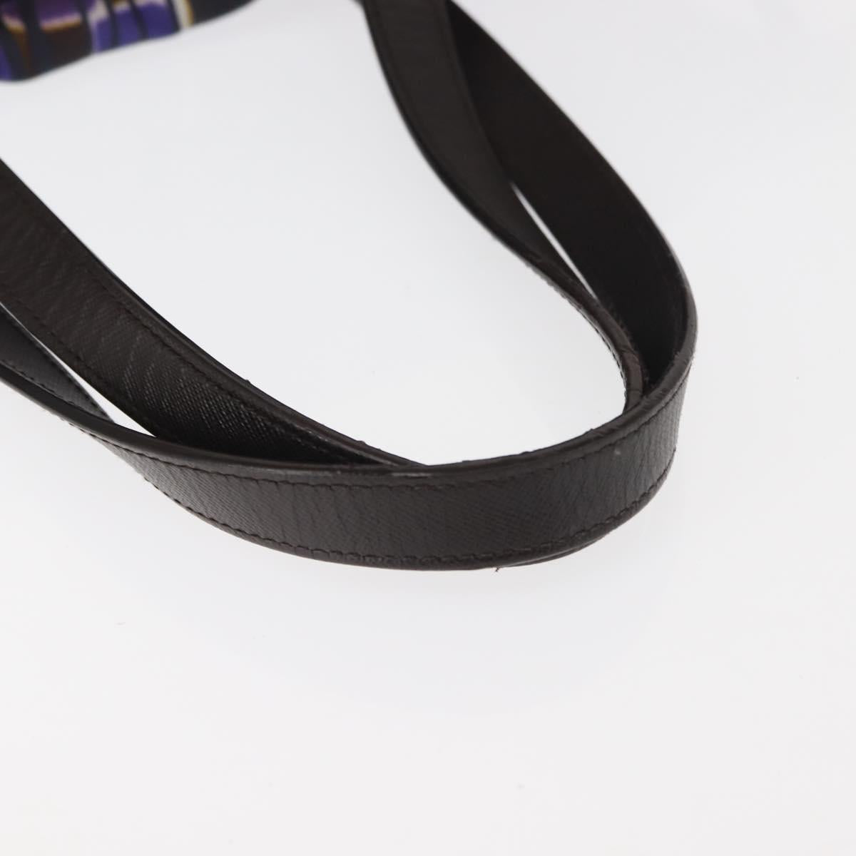 PRADA Tote Bag Nylon 2way Purple Silver Auth 145955