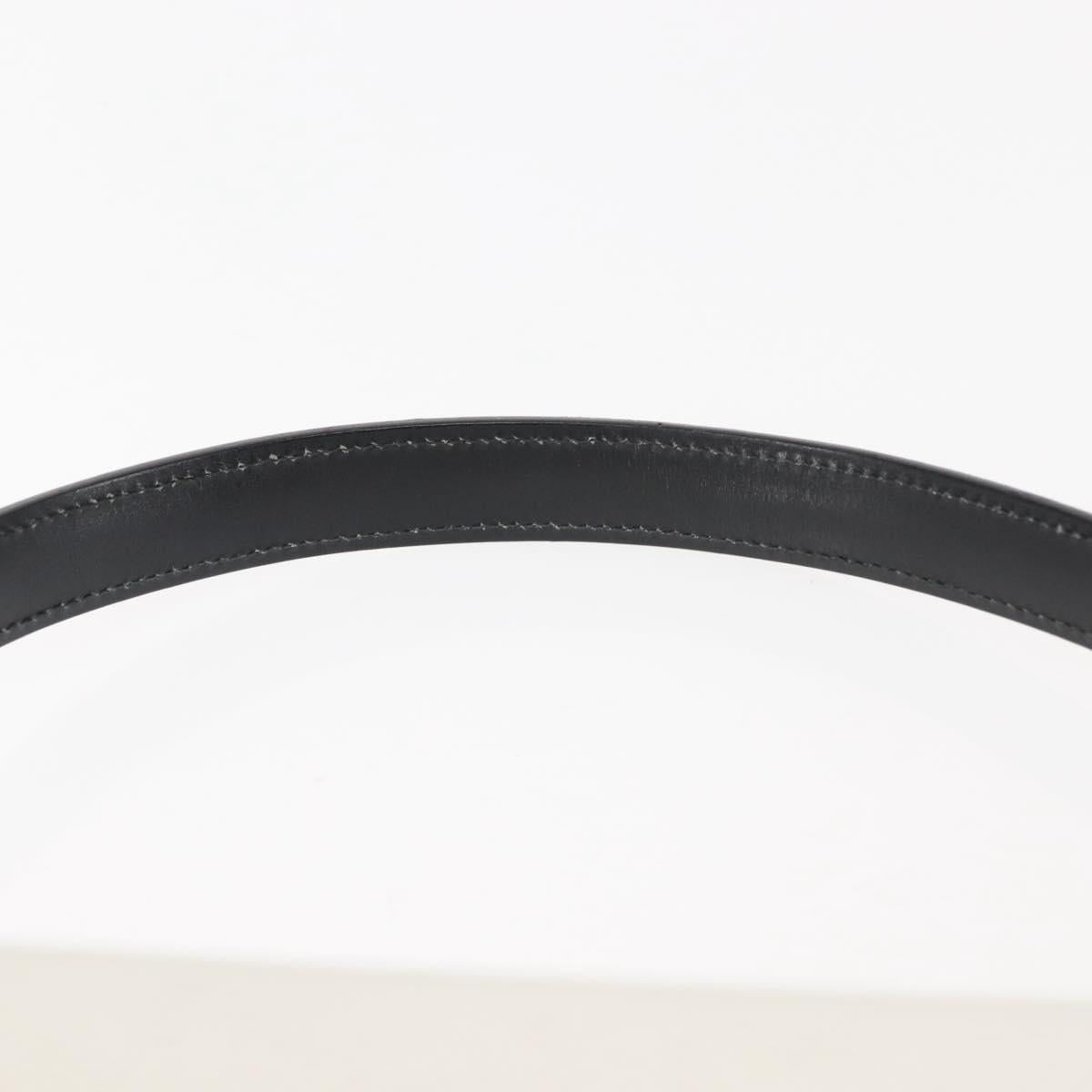 CELINE Hand Bag Leather White Silver Auth 145959