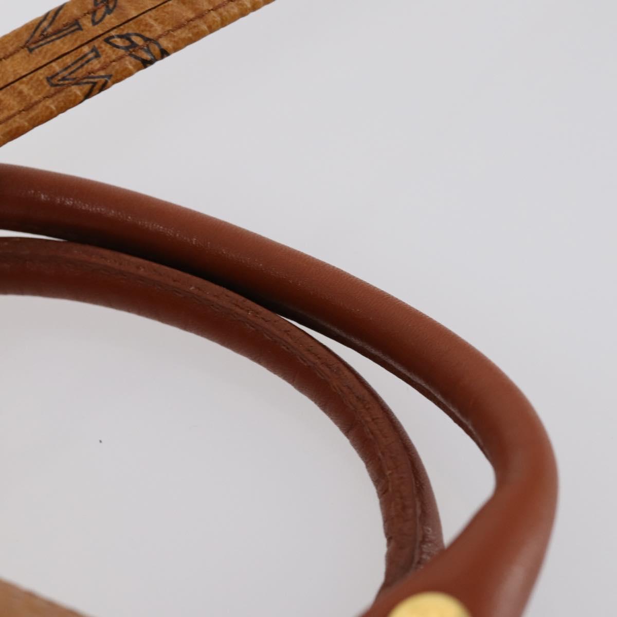 MCM Vicetos Logogram Hand Bag PVC 2way Brown Gold Auth 145962