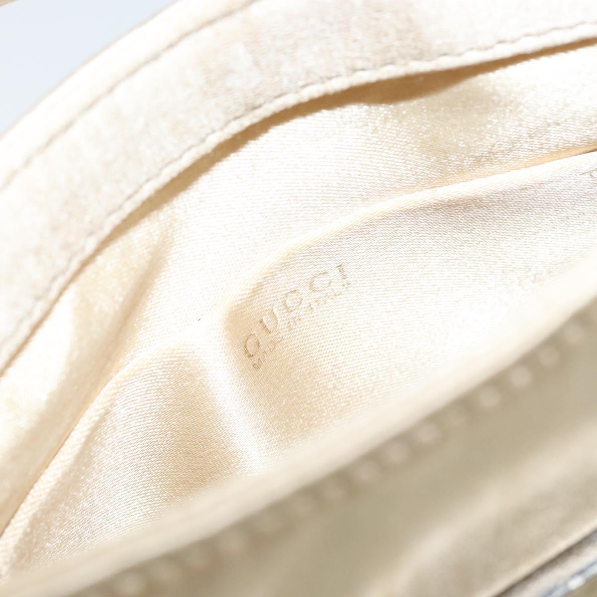 GUCCI Hand Bag Satin Beige 005 4781 0335 Auth 145967
