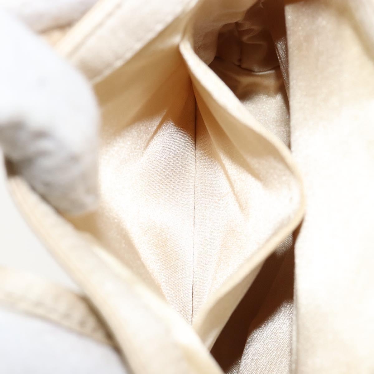 GUCCI Hand Bag Satin Beige 005 4781 0335 Auth 145967