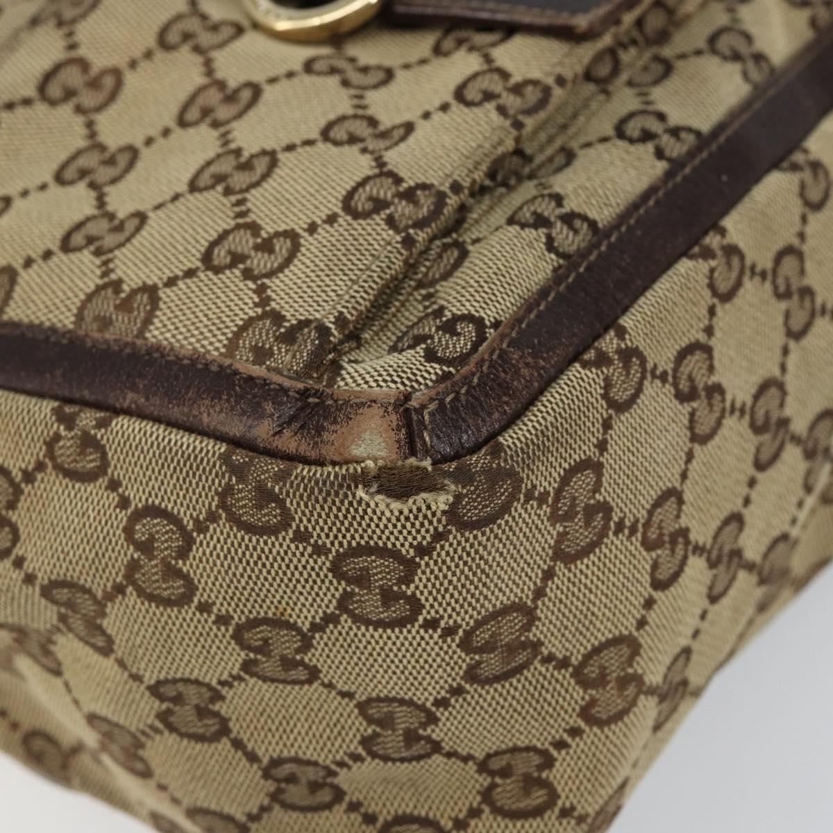GUCCI GG Canvas Abbey Tote Bag Beige Gold 146247 Auth 145969