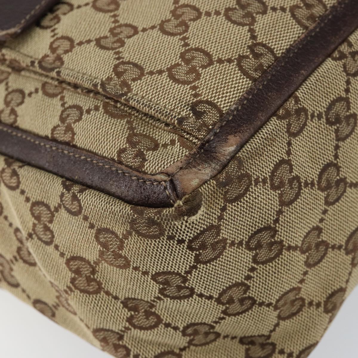GUCCI GG Canvas Abbey Tote Bag Beige Gold 146247 Auth 145969