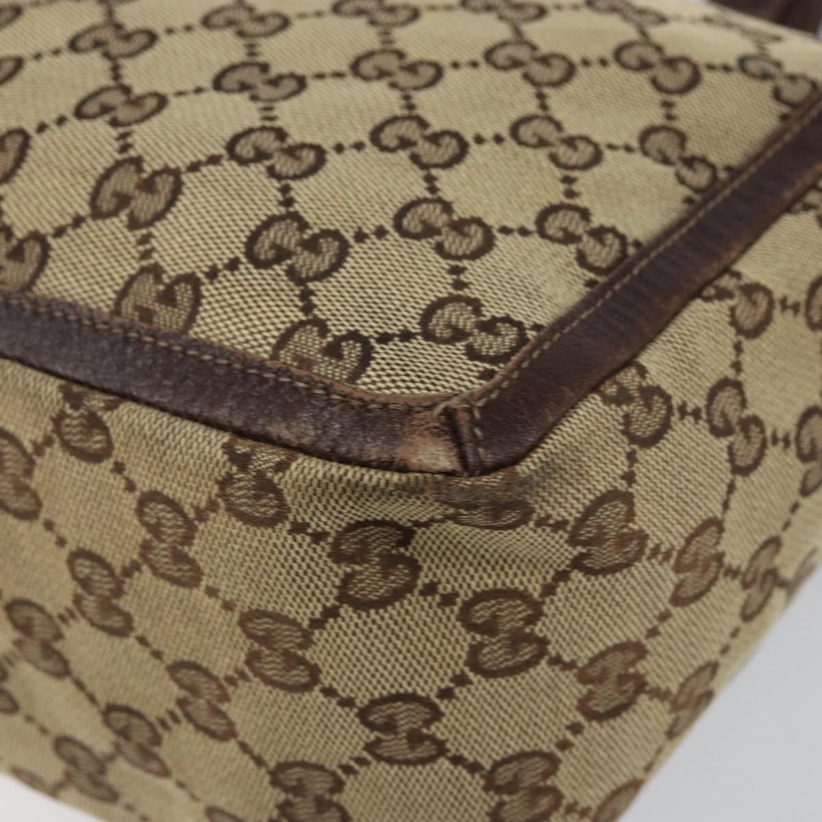 GUCCI GG Canvas Abbey Tote Bag Beige Gold 146247 Auth 145969