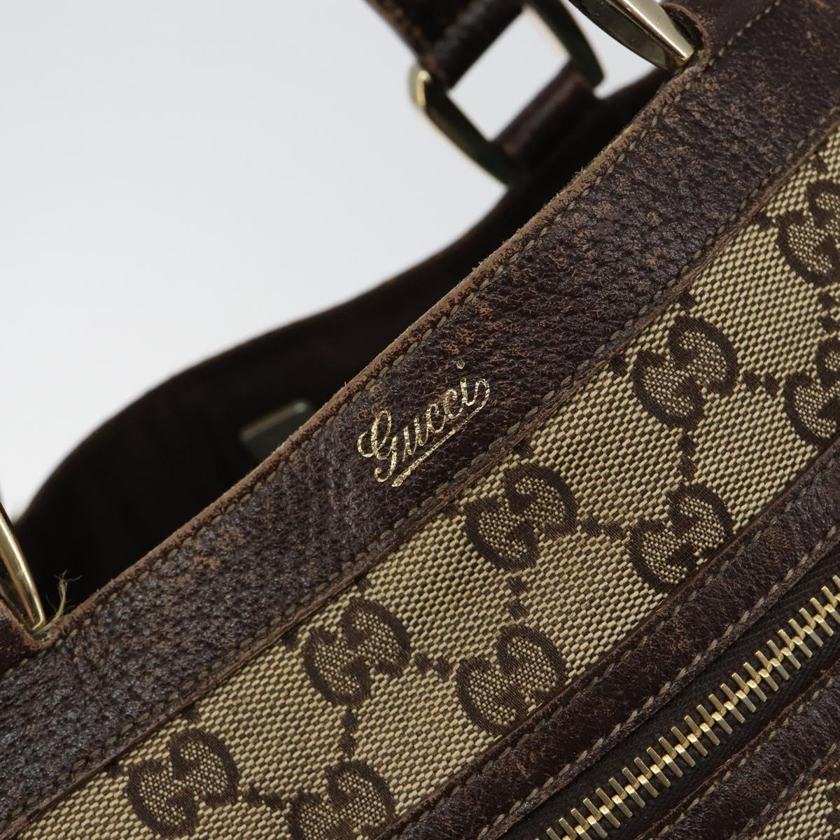 GUCCI GG Canvas Abbey Tote Bag Beige Gold 146247 Auth 145969