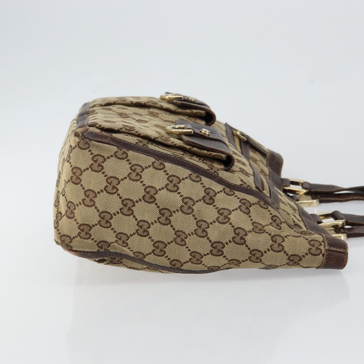 GUCCI GG Canvas Abbey Tote Bag Beige Gold 146247 Auth 145969