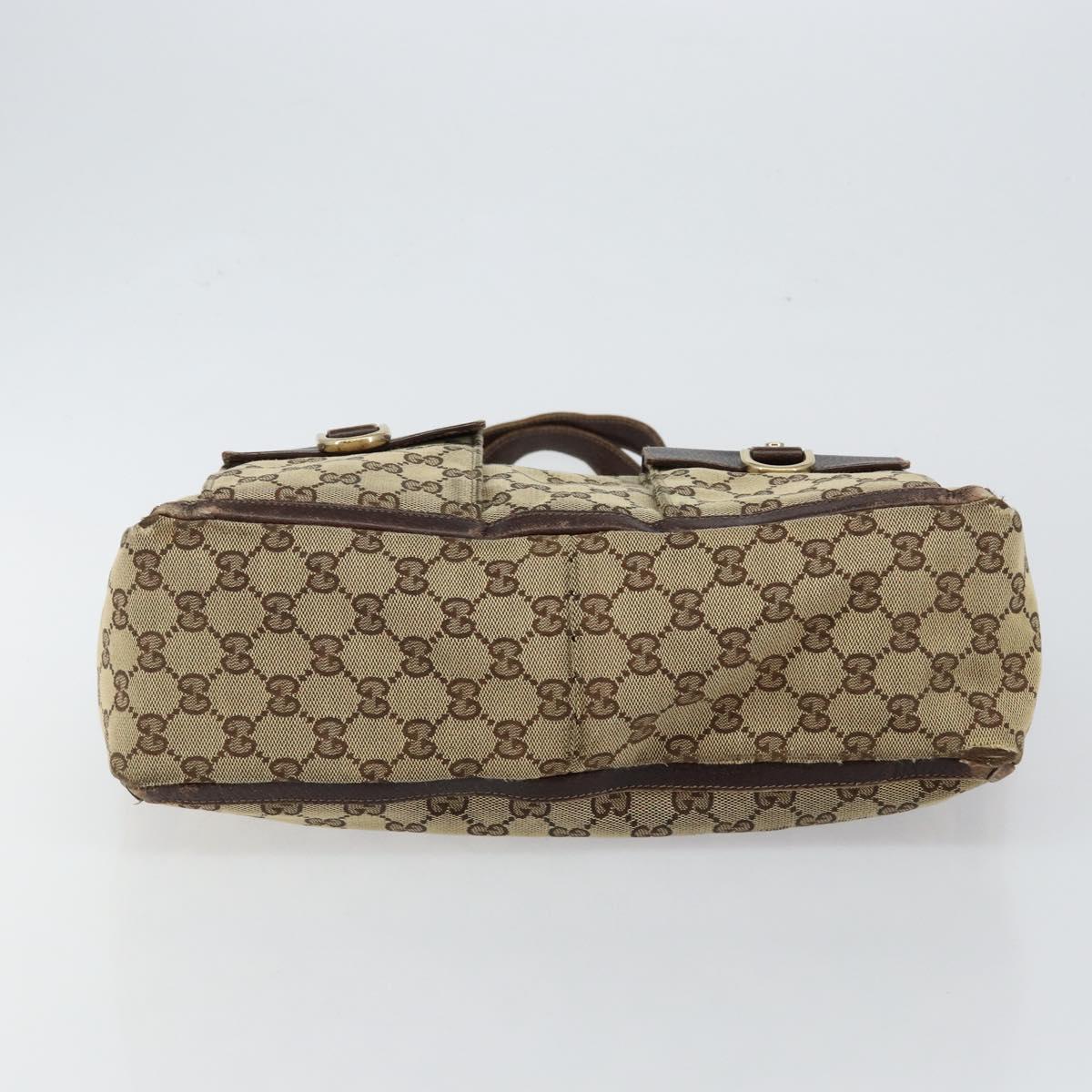 GUCCI GG Canvas Abbey Tote Bag Beige Gold 146247 Auth 145969