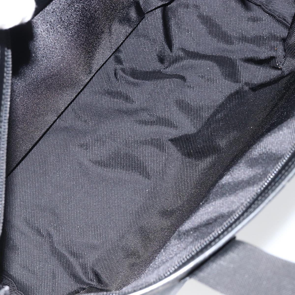 GUCCI GG Canvas Tote Bag Black Silver 019 0426 Auth 145970