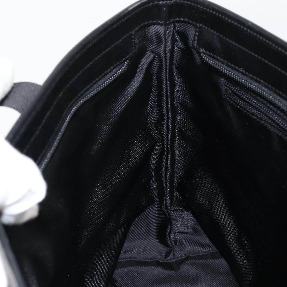 GUCCI GG Canvas Tote Bag Black Silver 019 0426 Auth 145970