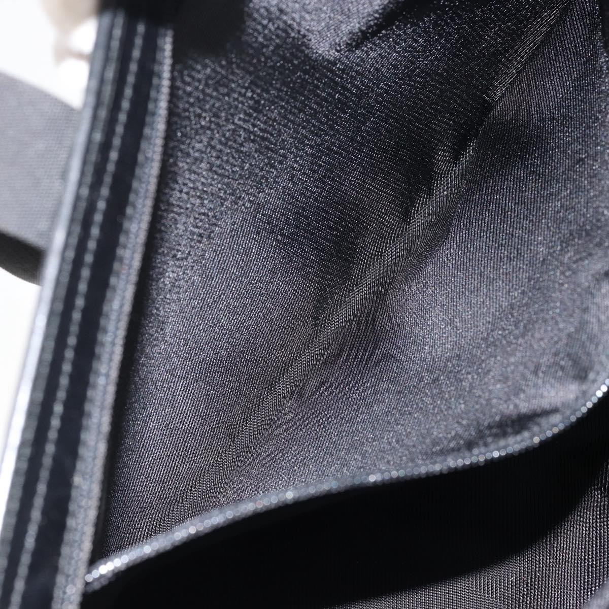 GUCCI GG Canvas Tote Bag Black Silver 019 0426 Auth 145970