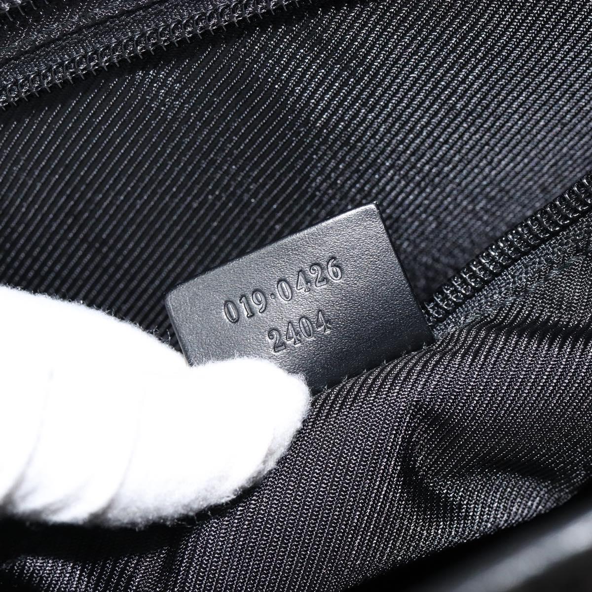 GUCCI GG Canvas Tote Bag Black Silver 019 0426 Auth 145970