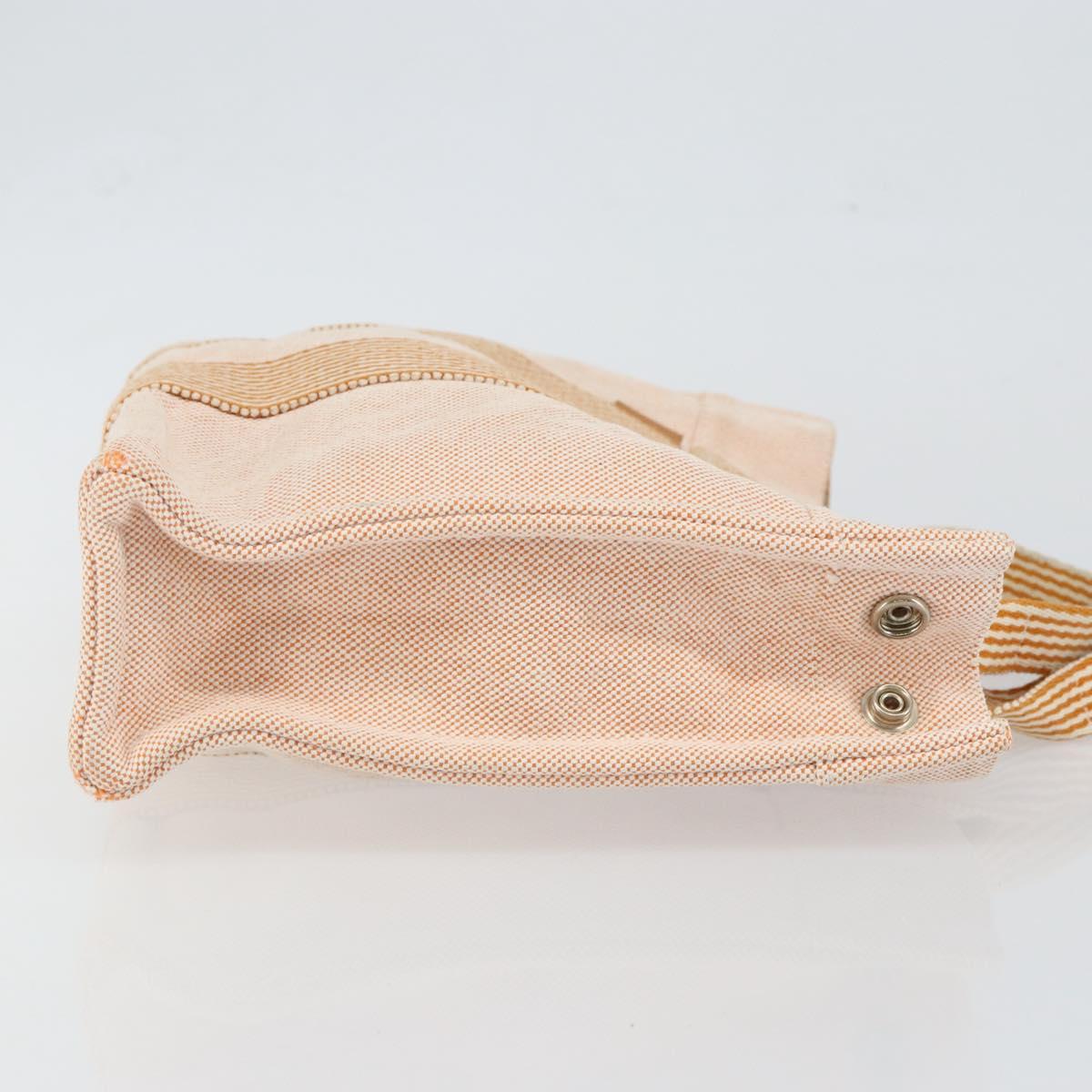 HERMES Fourre Tout PM Hand Bag Canvas Orange Auth 145975