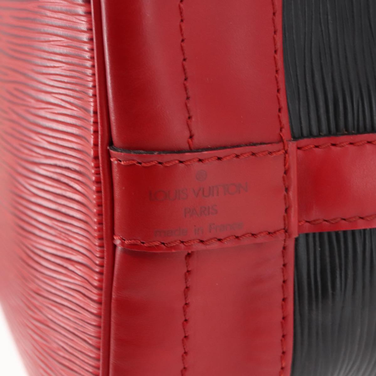 LOUIS VUITTON Epi Noe Shoulder Bag Bicolor Black Red M44017 LV Auth 145982