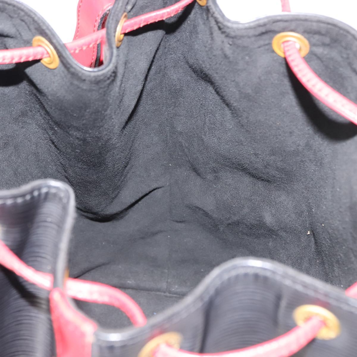 LOUIS VUITTON Epi Noe Shoulder Bag Bicolor Black Red M44017 LV Auth 145982