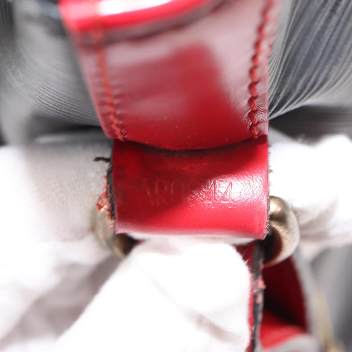 LOUIS VUITTON Epi Noe Shoulder Bag Bicolor Black Red M44017 LV Auth 145982